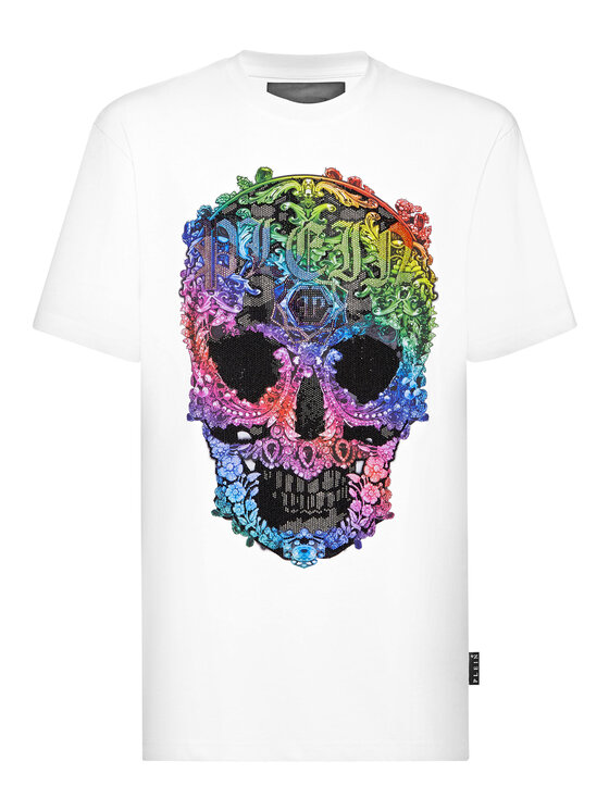PHILIPP PLEIN PHILIPP PLEIN T-Shirt 9563 Biały Regular Fit