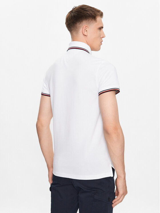 Tommy Hilfiger Tommy Hilfiger Pólóing 1985 MW0MW30750 Fehér Slim Fit