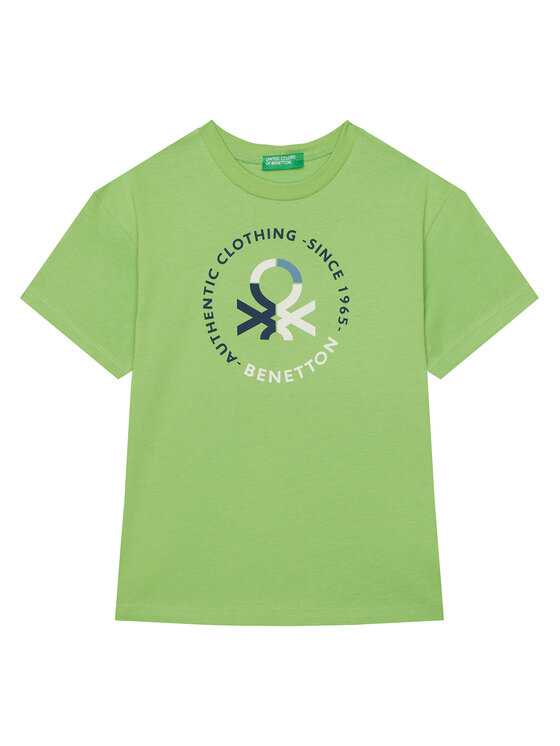 United Colors Of Benetton T-Shirt 3I1XC10N3 Zielony Regular Fit