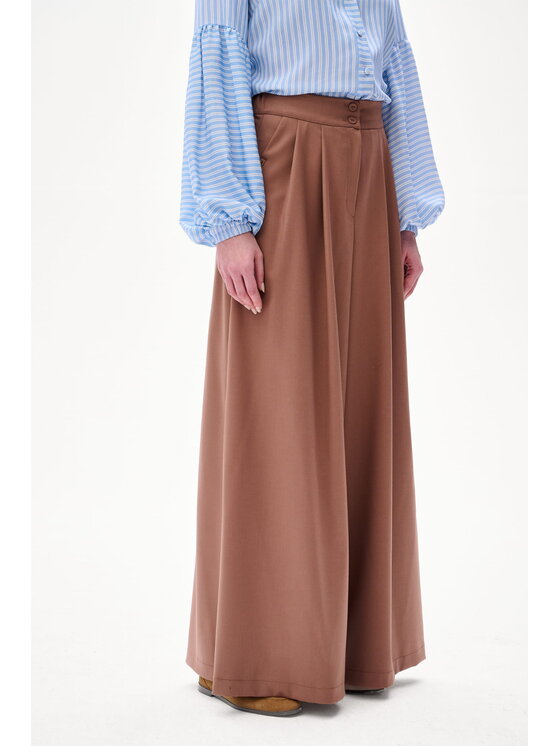 blue shadow blue shadow Spodnie damskie Vida Brązowy Regular Fit