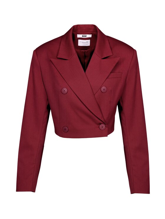 BENU BENU Marynarka AW25 Bordowy Regular Fit