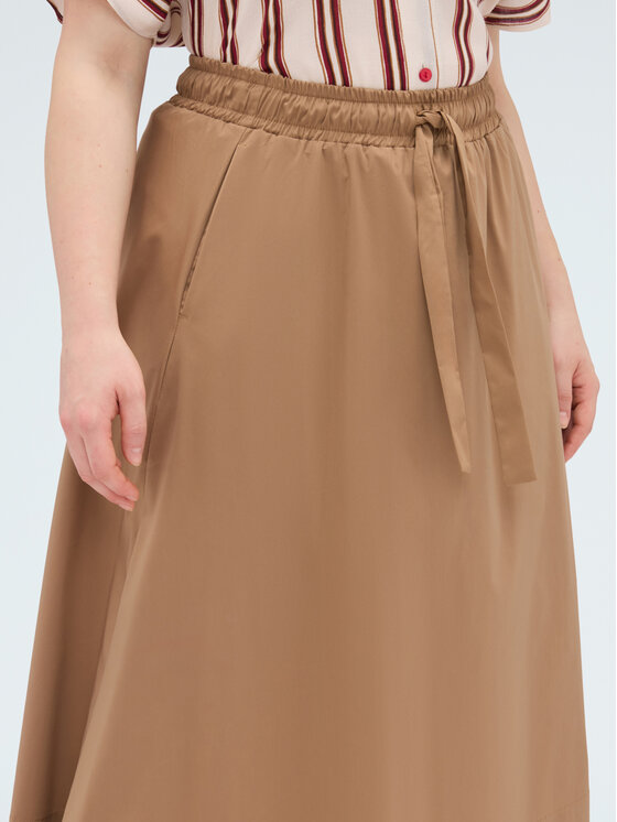 Fiorella Rubino Fiorella Rubino Spódnica midi 1700L000544N012 Brązowy A-Line Fit