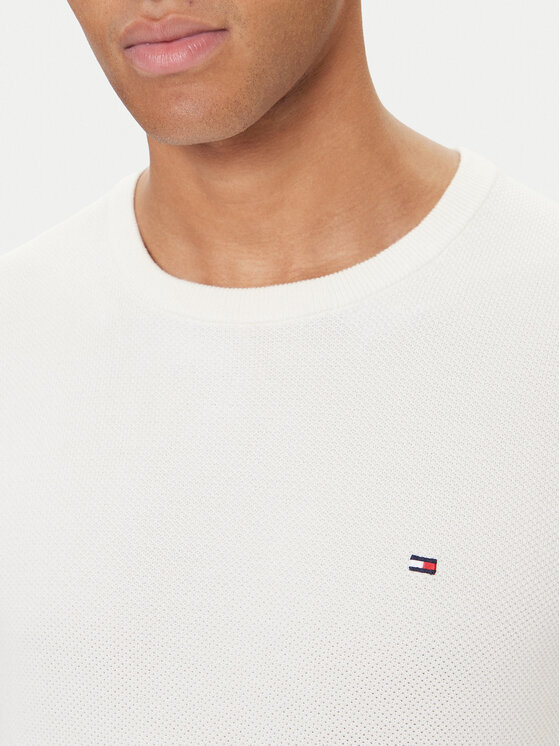 Tommy Hilfiger Tommy Hilfiger Sweater Essential MW0MW36347 Ekru Regular Fit