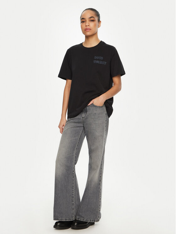 Vero Moda Vero Moda Marškinėliai Halle 10321318 Juoda Loose Fit
