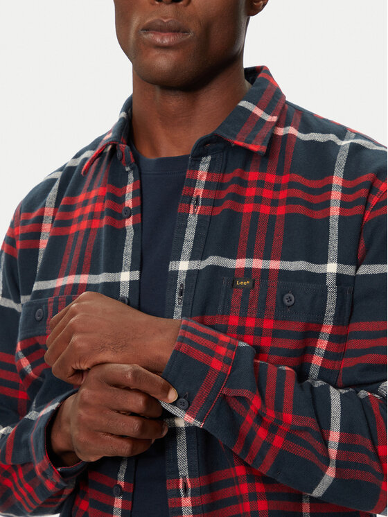 Lee Lee Koszula Worker 2.0 112355647 Granatowy Relaxed Fit