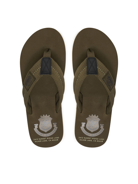 Tommy Hilfiger Japonki Patch Hilfiger Beach Sandal FM0FM05804 Zielony