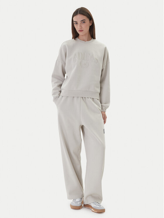 adidas adidas Bluză Cozy Holiday Graphic KA9950 Bej Loose Fit