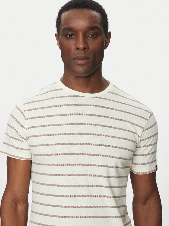 INDICODE INDICODE T-shirt Inrima 41-168 Écru Regular Fit