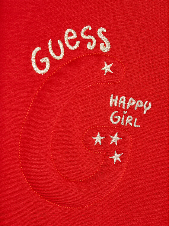 Guess Guess Bluza K3BQ00 KAD74 Czerwony Regular Fit
