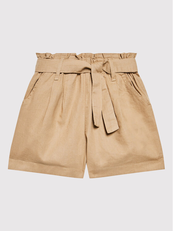 United Colors Of Benetton Pantalon scurți din material 4BE7C9005 Bej Regular Fit