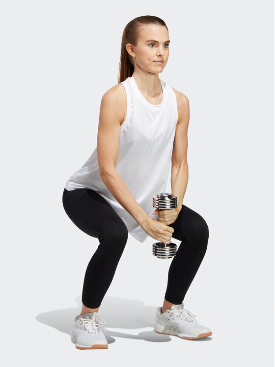 adidas adidas Tehniline särk HIIT AEROREADY Quickburn Training HY5396 Valge Loose Fit