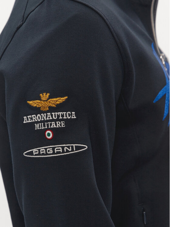 Aeronautica Militare Aeronautica Militare Majica dugih rukava 241FE1790F509 Tamnoplava Regular Fit