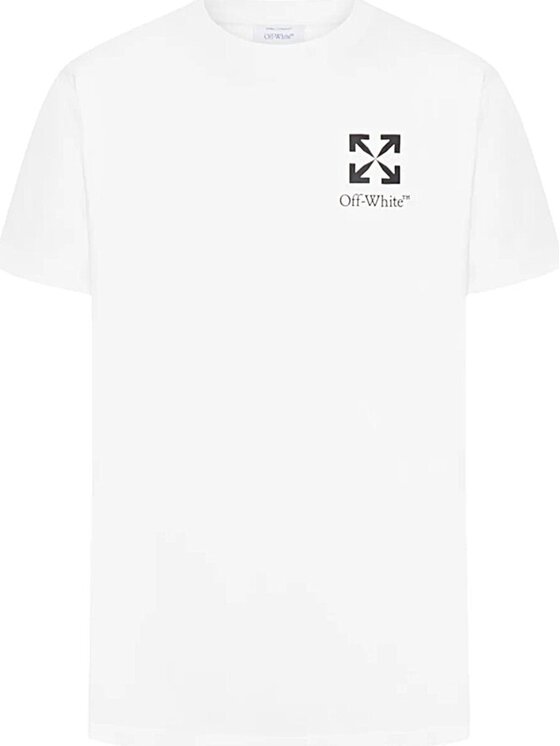 Off-White Off-White T-Shirt OMAA027S26JER00B1 Biały Regular Fit