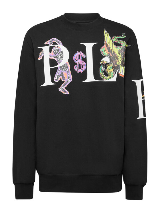 PHILIPP PLEIN PHILIPP PLEIN Mikina 283 Černá Regular Fit