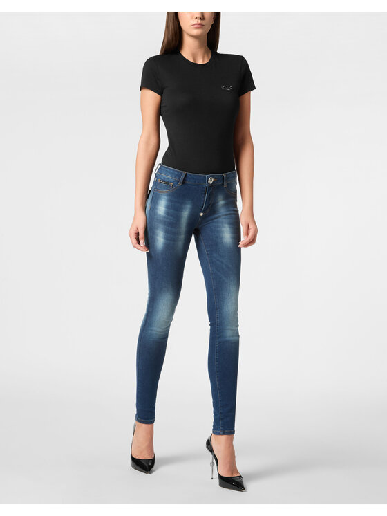 PHILIPP PLEIN PHILIPP PLEIN Jeggins 1703 Světle modrá Jegging Fit