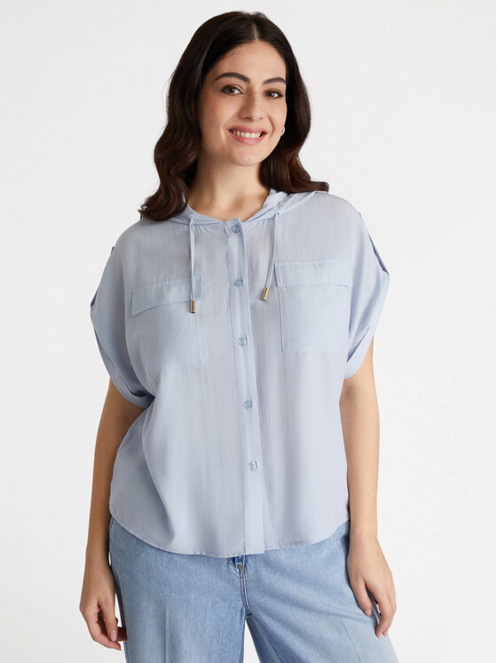 Fiorella Rubino Fiorella Rubino Camicia 5052T001280N004 Turchese Boxy Fit