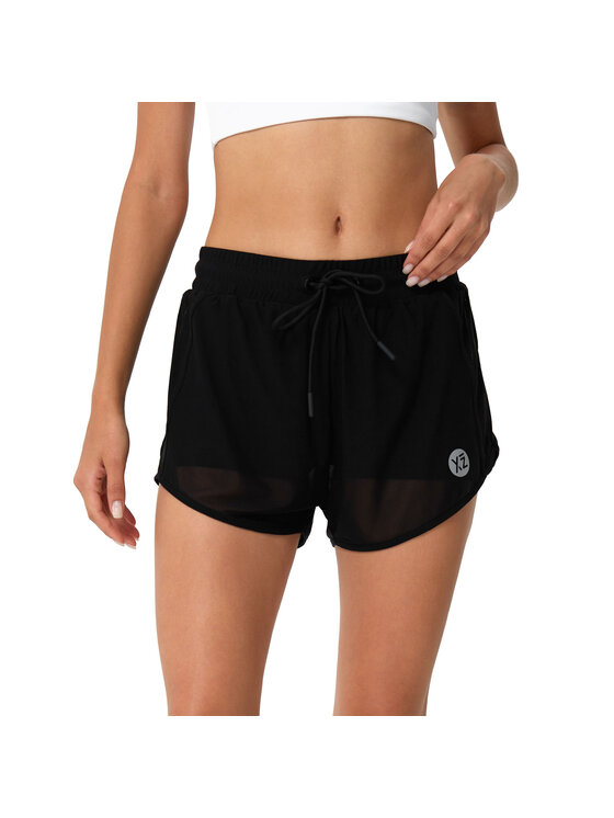 Yeaz Yeaz Szorty sportowe SQUAT Sportshorts Czarny Regular Fit