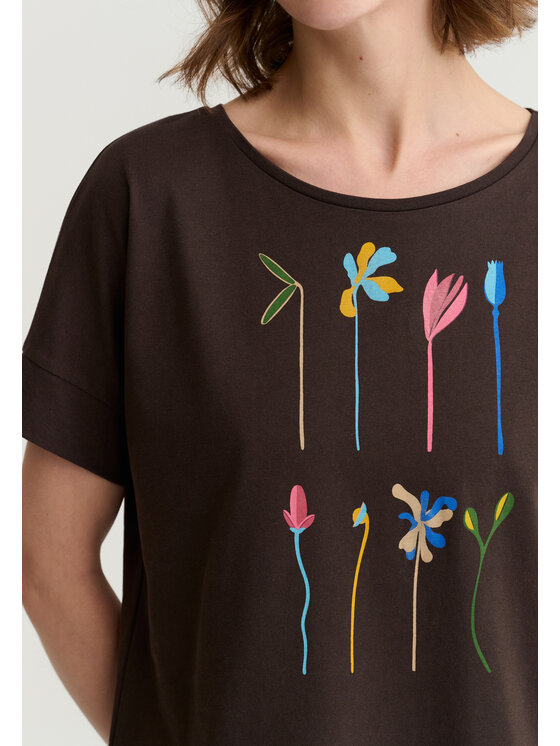 TATUUM TATUUM T-Shirt MONKI Brązowy Classic Fit