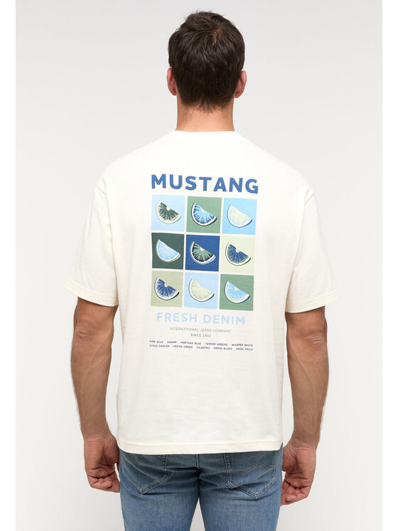 Mustang Mustang T-Shirt ALVARADO Beżowy Loose Fit