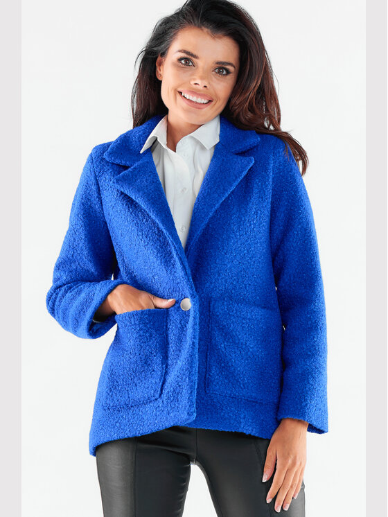 Awama Awama Cappotto A545 Blu Basic Fit