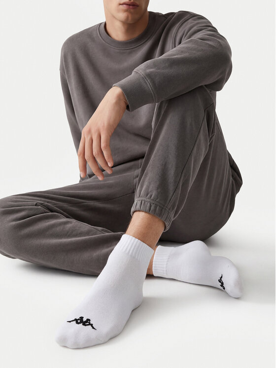 Kappa Kappa Calzini lunghi CEO_KR_GOAL_SS26 (3-PACK) Bianco