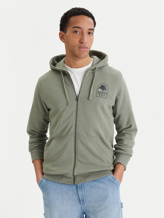 Billabong Billabong Džemperis ar kapuci Foundation EBYSF00185 Zaļš Regular Fit
