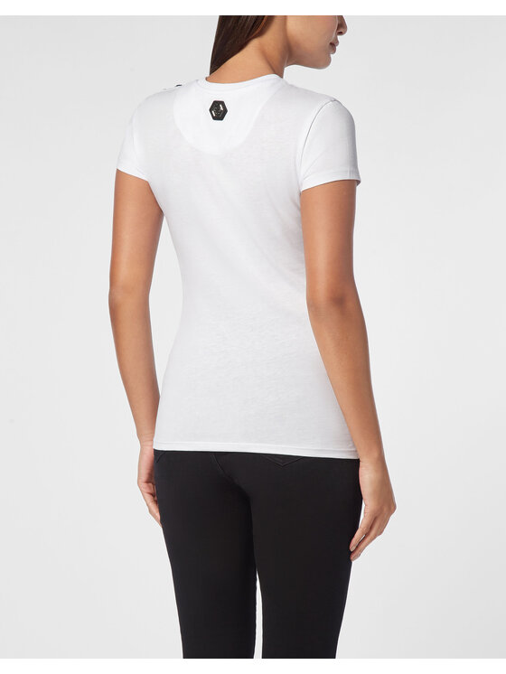 PHILIPP PLEIN PHILIPP PLEIN T-shirt 20065 Bianco Skin Tight Fit