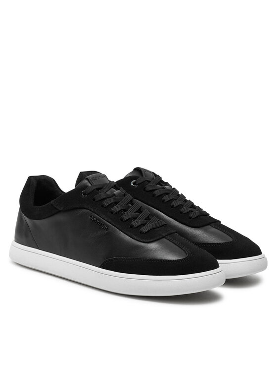 Calvin Klein Calvin Klein Sneakersy Cupsole Lace Up - Lth Sue Mix HW0HW02435 Czarny