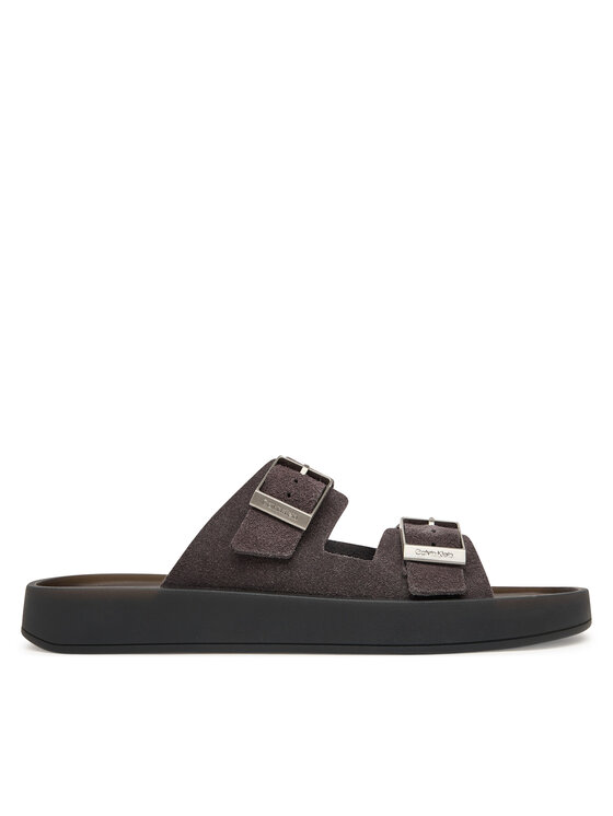 Calvin Klein Calvin Klein Natikače Ergon Double Bar Sandal Su HM0HM02094 Smeđa