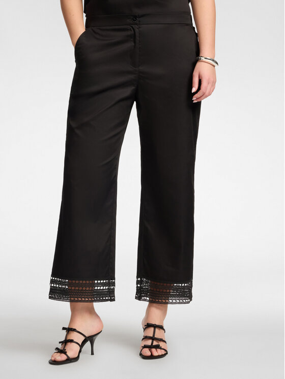 Elena Mirò Elena Mirò Spodnie materiałowe P008P000456N033 Czarny Regular Fit