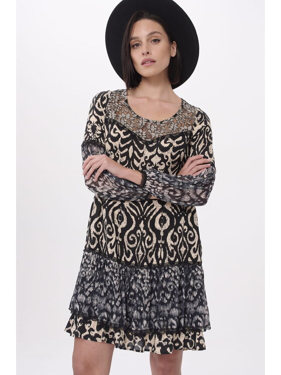 blue shadow blue shadow Sukienka codzienna Maani BS Kolorowy Standard Fit