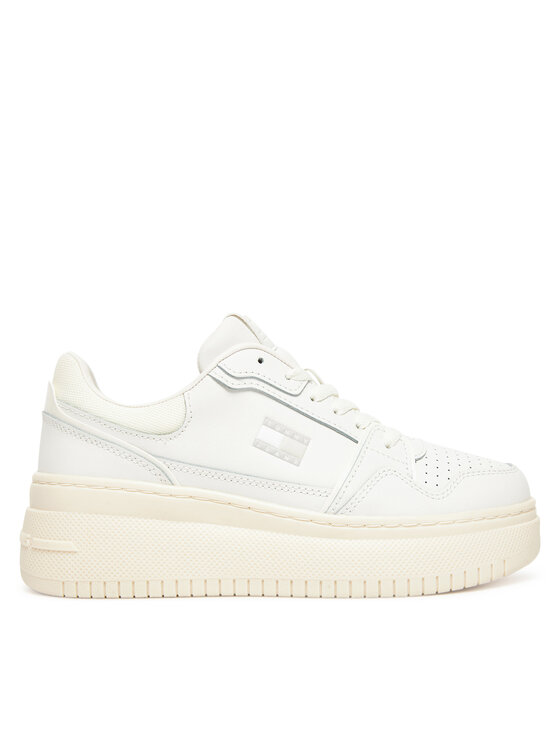Sneakers Tommy Jeans Tjw Retro Basket Flatform EN0EN02840 Écru