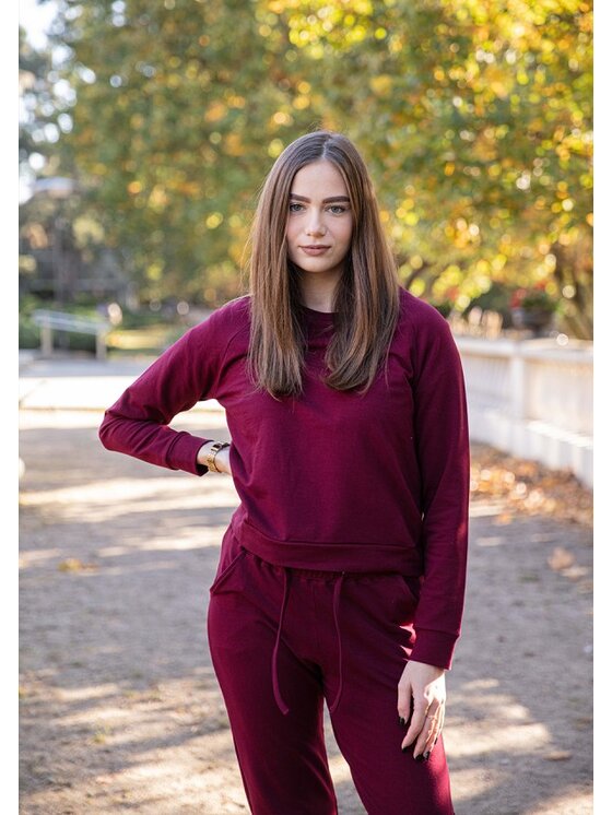 DKaren Sport DKaren Sport Dres Wenezja Bordowy Classic Fit