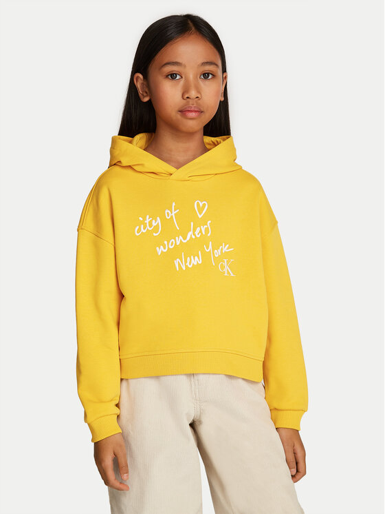 Calvin Klein Jeans Felpa City Graphic IG0IG02645 Giallo Regular Fit Modivo