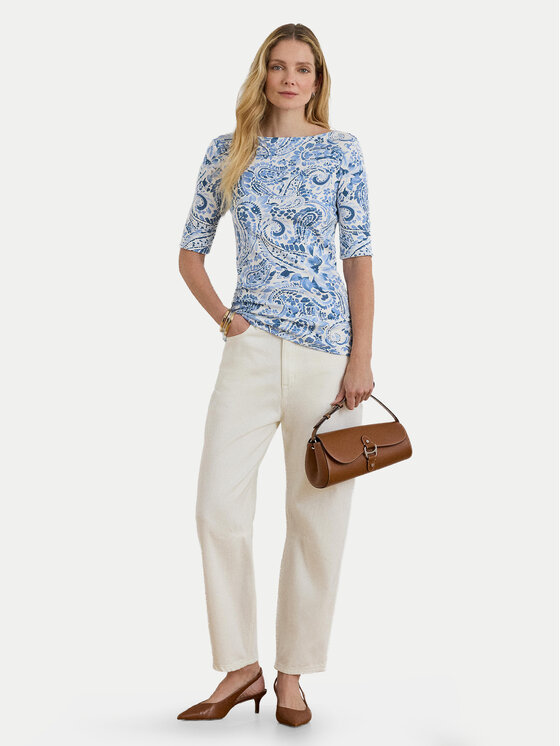 LAUREN RALPH LAUREN LAUREN RALPH LAUREN Blúzka 200P09110001 Svetlo modrá Slim Fit