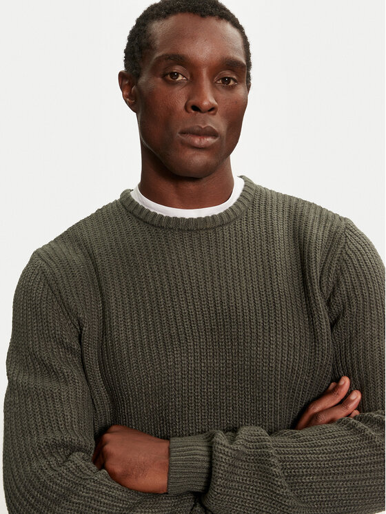 Brave Soul Brave Soul Džemper MK-230BINARY3 Zelena Regular Fit