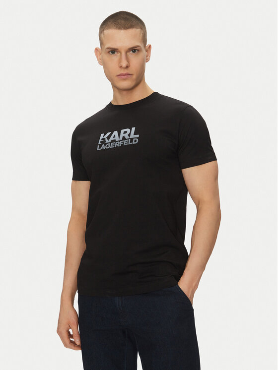 KARL LAGERFELD KARL LAGERFELD Póló 755064 552241 Fekete Regular Fit
