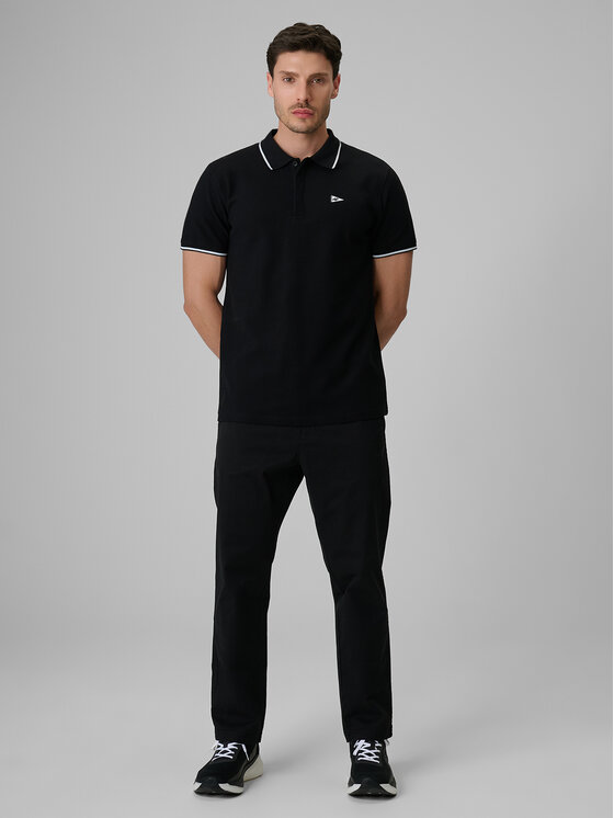 4F 4F Polo LAKESIDE ESCAPE Czarny Regular Fit
