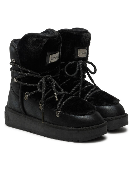 D.Franklin D.Franklin Stivali da neve Nordic Trk Fur DFSH370005 Nero