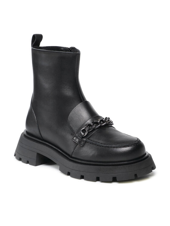 Vero Moda Vero Moda Боти Vmmileo Leather Boot 10262373 Черен