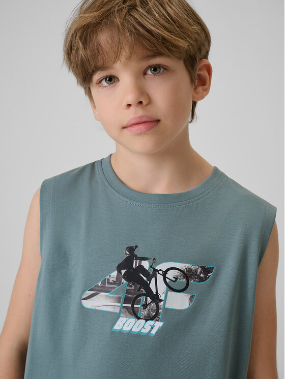 4F 4F Tank top PLAY SEASON Tyrkysová Regular Fit