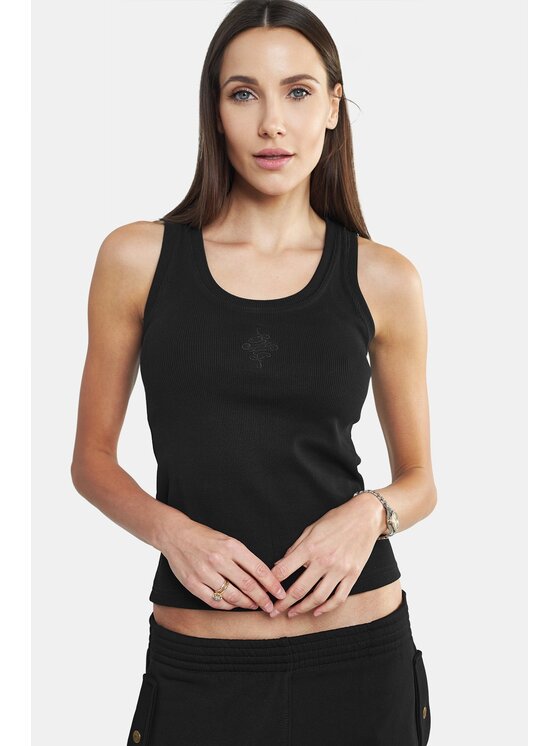 MANDRAGORA Top Karo Nero Flexible Fit