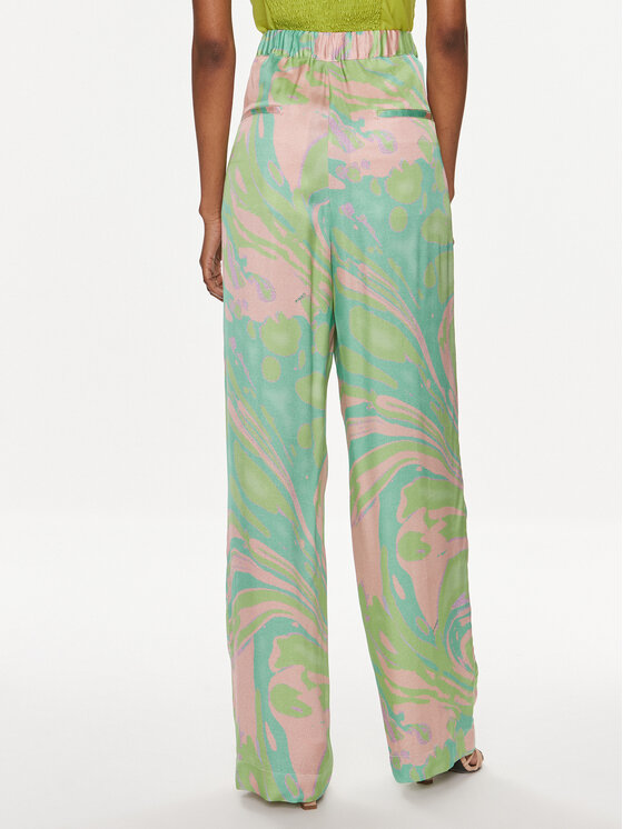PINKO Pinko Stoffhose Penati 103123 A1NQ Grün Wide Leg