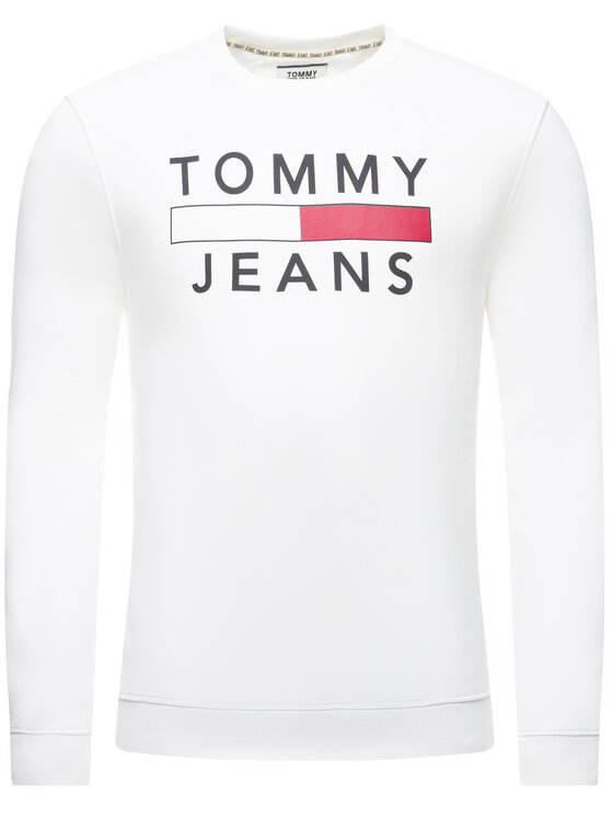 Tommy Jeans Tommy Jeans Džemperis Tjm Essential Graphic Crew DM0DM07413 Balta Regular Fit