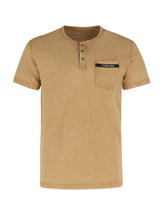 Volcano Volcano T-Shirt T-APY Beżowy Regular Fit