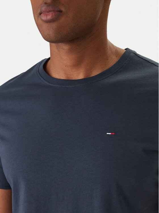 Tommy Jeans Tommy Jeans T-Shirt DM0DM04411 Tmavomodrá Slim Fit