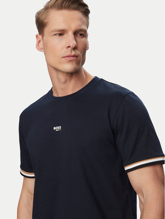 BOSS BOSS T-Shirt Iconic 50557198 Tmavomodrá Regular Fit