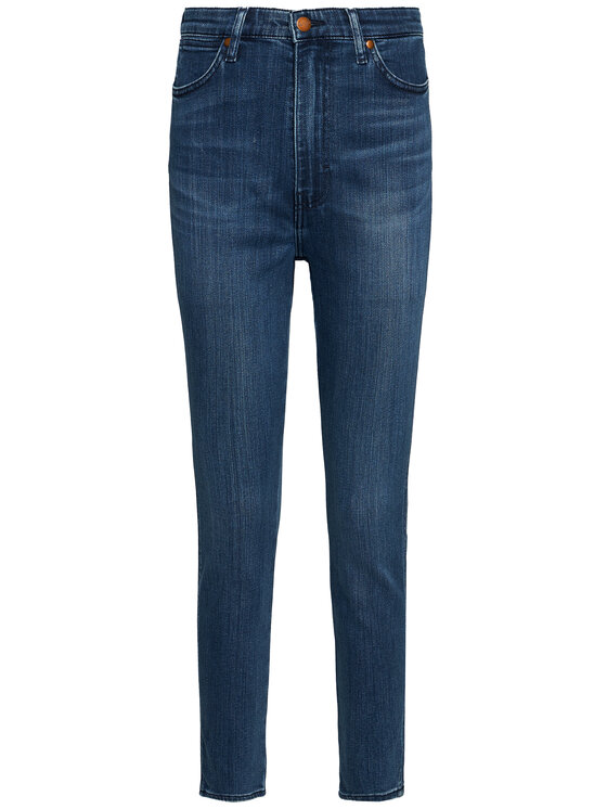Wrangler Wrangler Jeansy Wriggler W2H0JC22T 112128604 Granatowy Skinny Fit