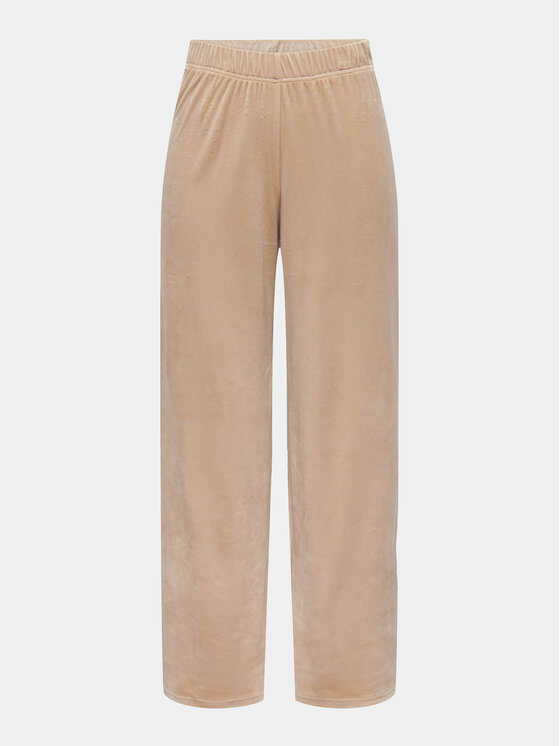 ONLY ONLY Spodnie dzianinowe Rebel 15311822 Beżowy Straight Fit