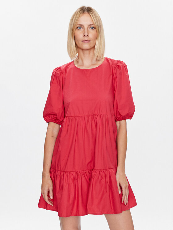 Pepe Jeans Robe de jour Bella PL953238 Rouge Regular Fit Modivo